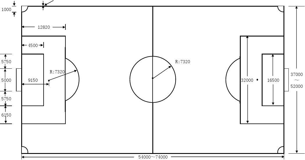 七人制足球场尺寸图